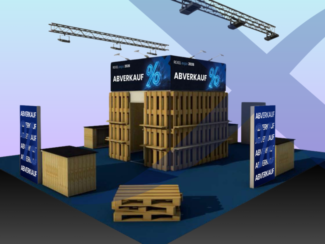 REXEL Abverkaufsstand Logo